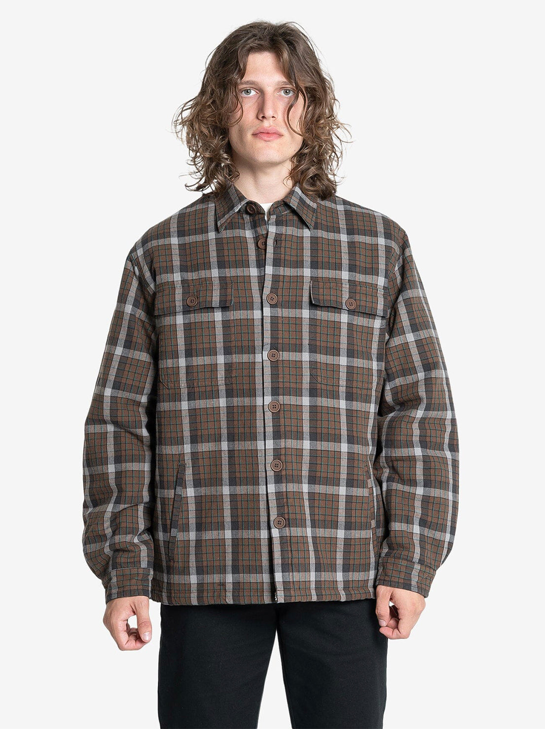 Thrills - Thrills Labour Flannel Jacket - Brown