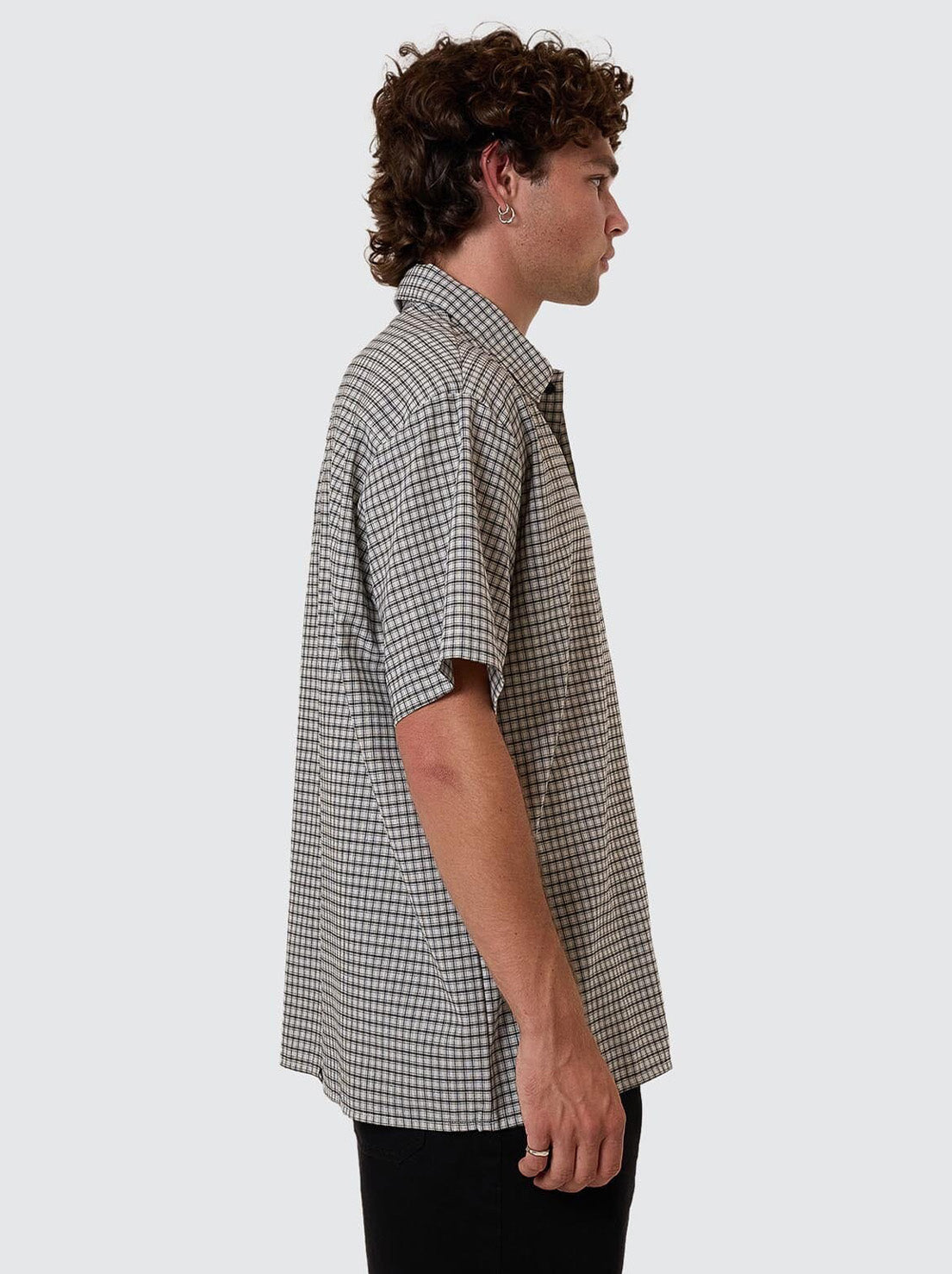 Thrills - Thrills Union Short Sleeve Check Shirt - Light Stone