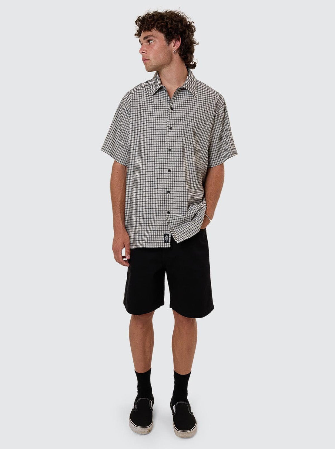 Thrills - Thrills Union Short Sleeve Check Shirt - Light Stone