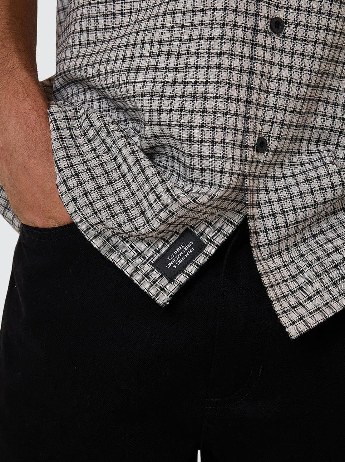 Thrills - Thrills Union Short Sleeve Check Shirt - Light Stone