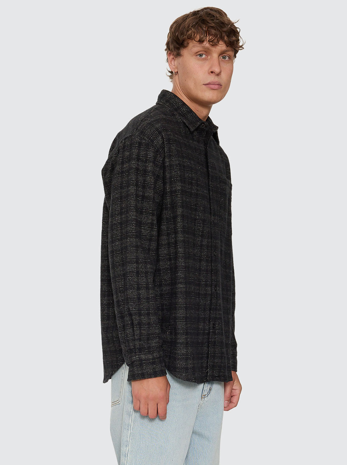 Thrills - Union Barrio Long Sleeve Flannel Shirt - Black