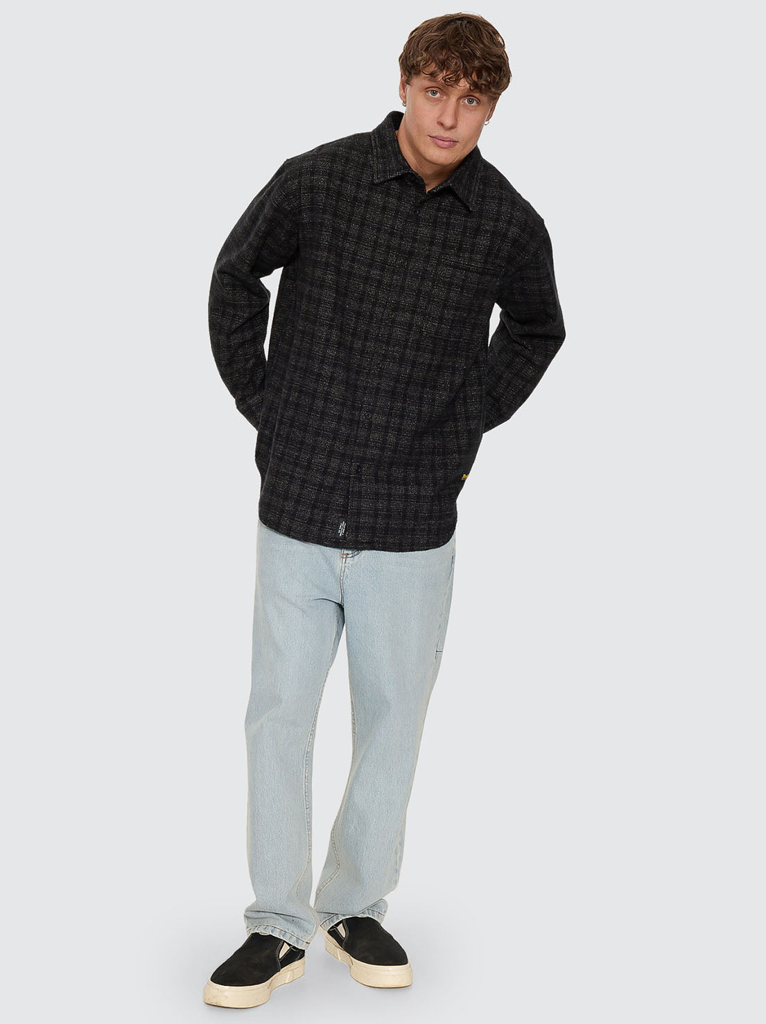 Thrills - Union Barrio Long Sleeve Flannel Shirt - Black