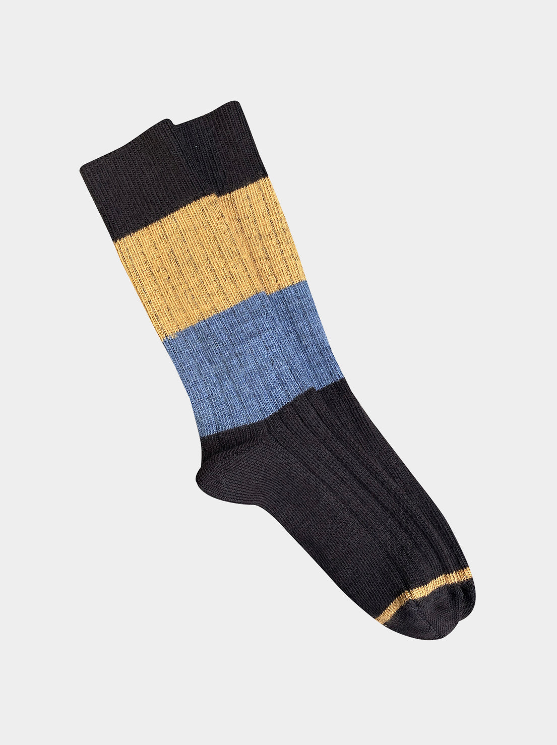 Tightology - Chunky Rib Merino Wool Socks - Brown Stripe