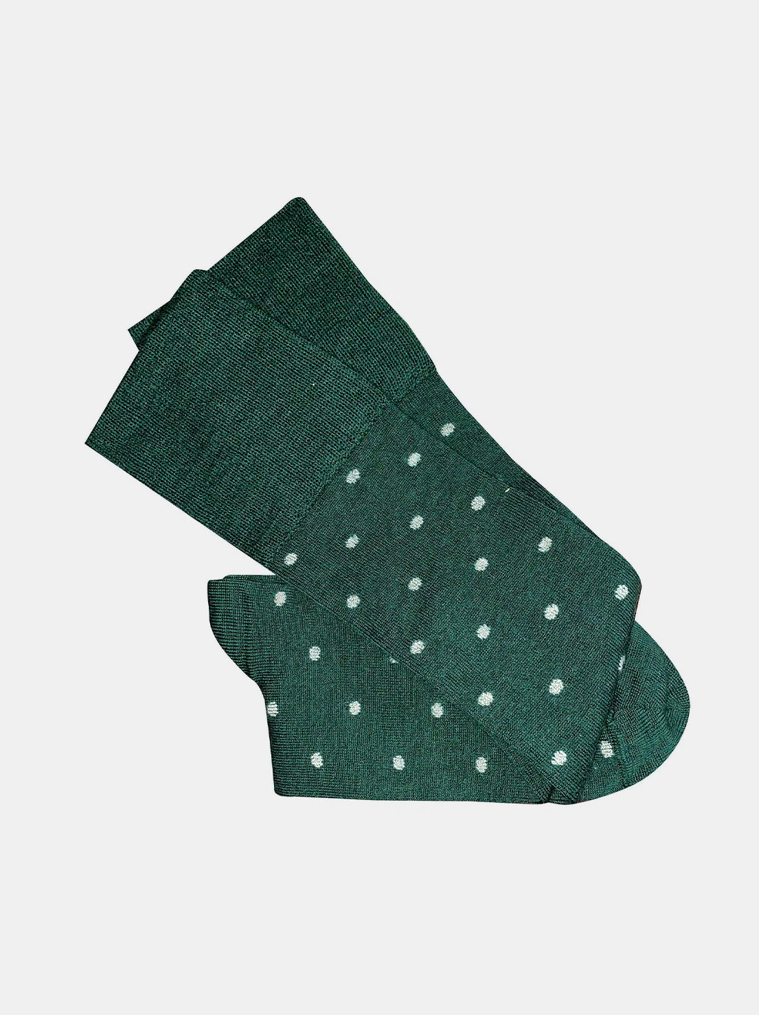 Tightology - Dotty Wool Socks - Green / Grey