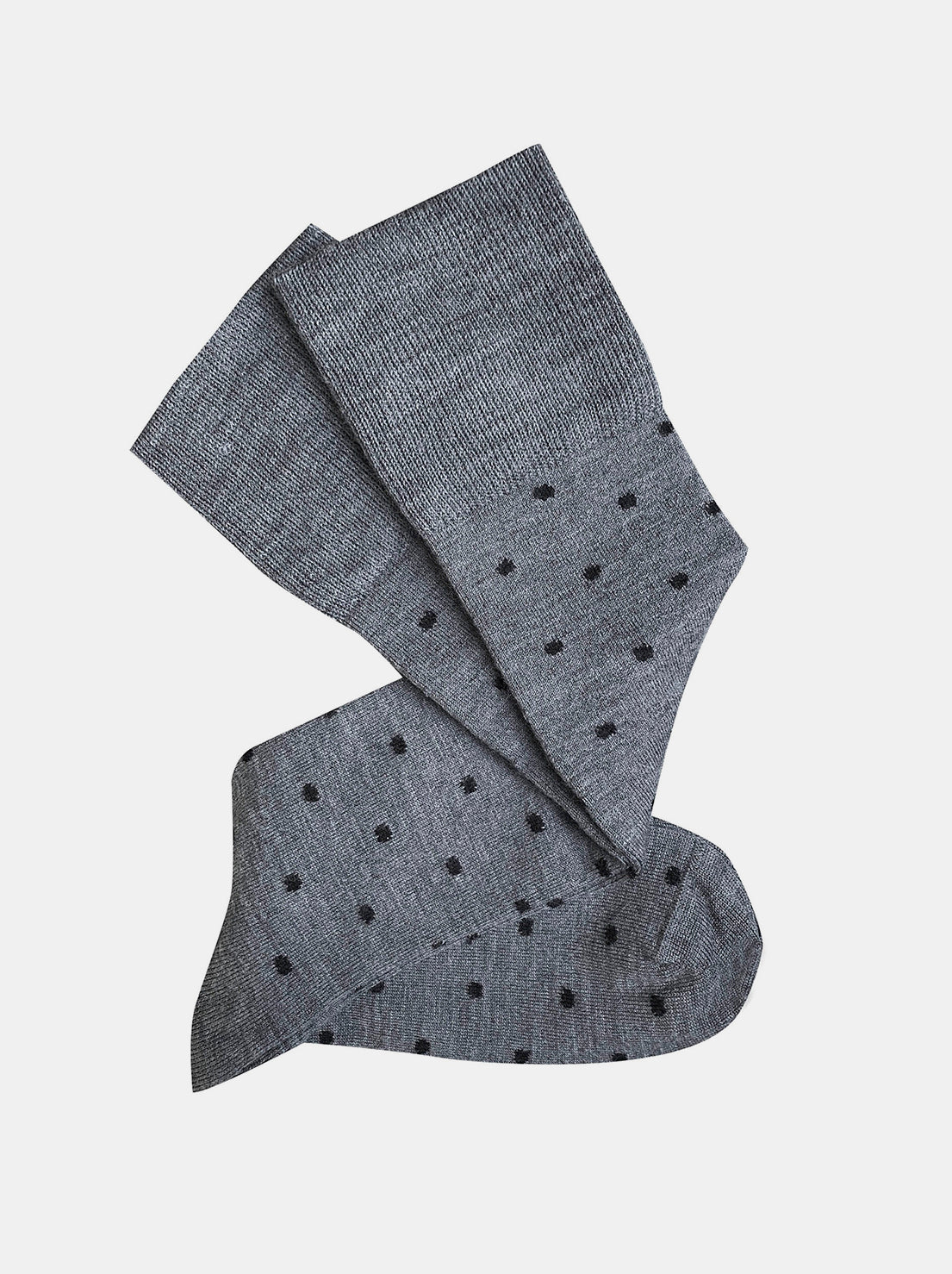 Tightology - Dotty Wool Socks - Grey / Black