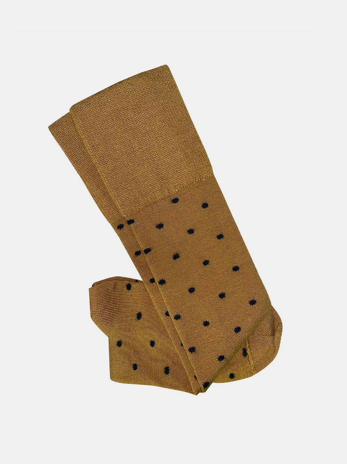 Tightology - Dotty Wool Socks - Mustard / Black