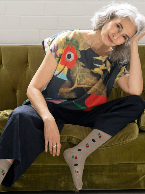 Tightology - Zen Merino Wool Socks - Sand