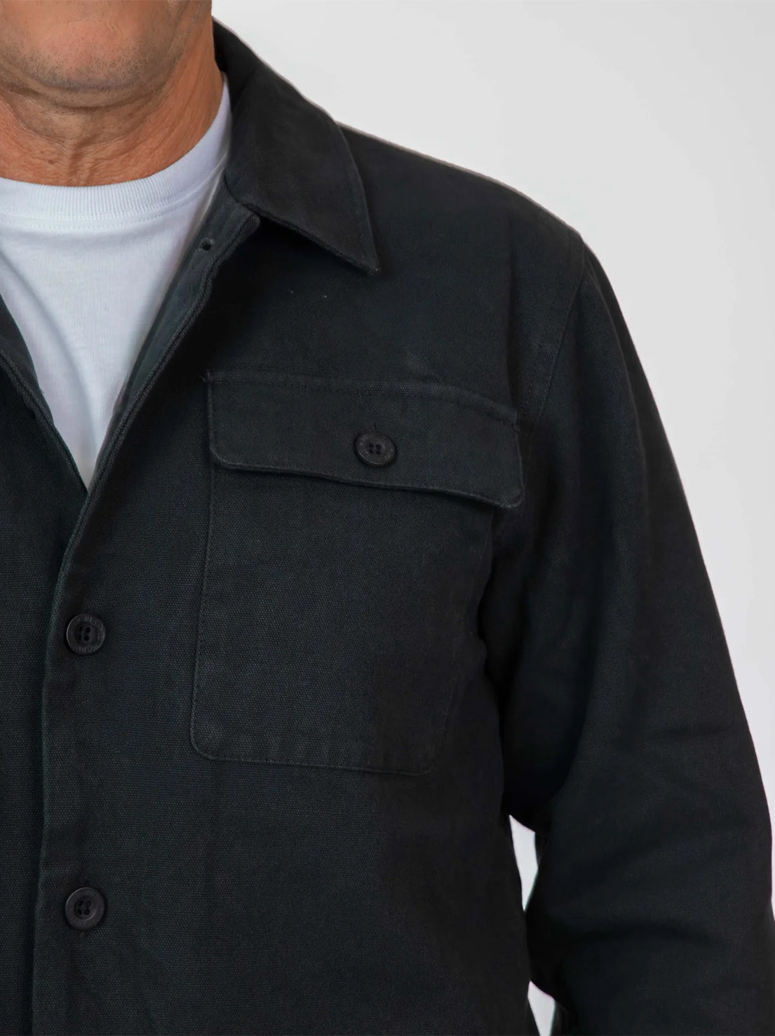 Mr Simple - Stockyard Sherpa Jacket Canvas - Black