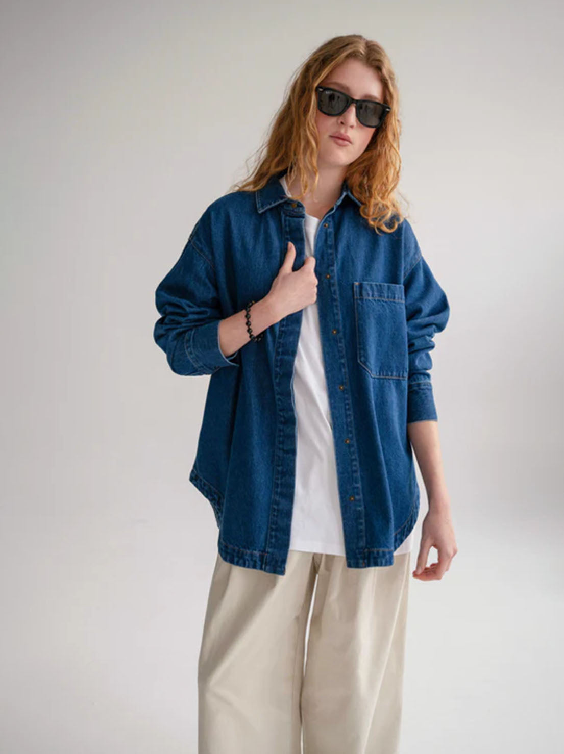 WNSDY - The Ari Overshirt - Mid Blue