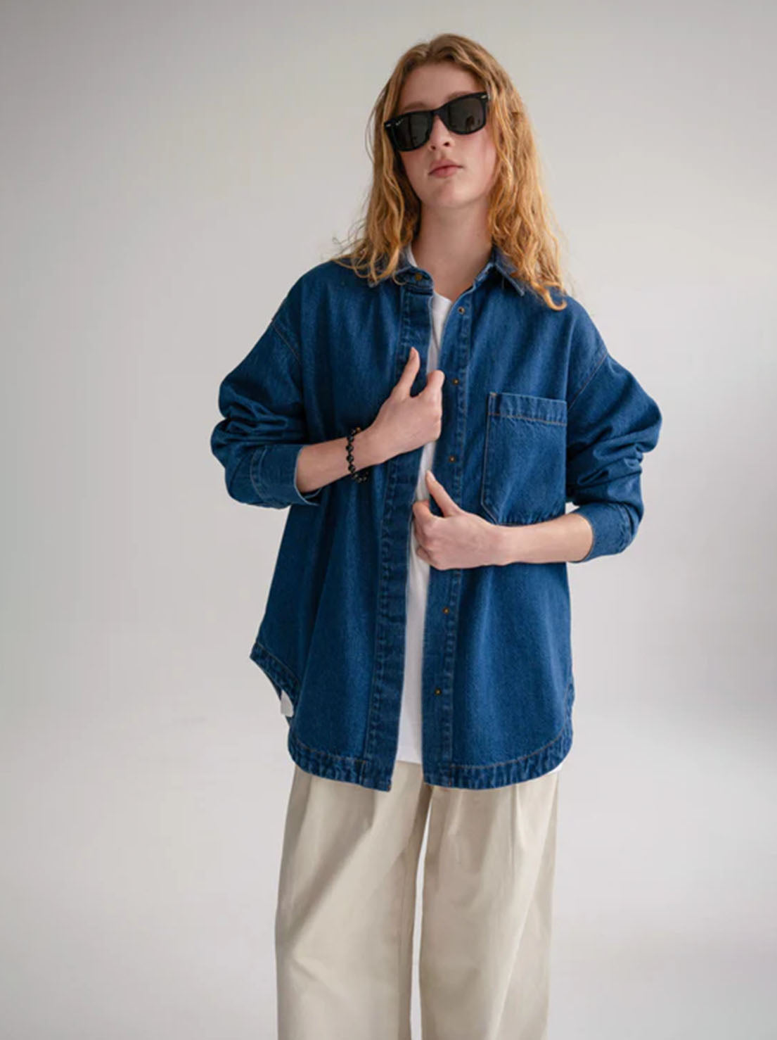 WNSDY - The Ari Overshirt - Mid Blue