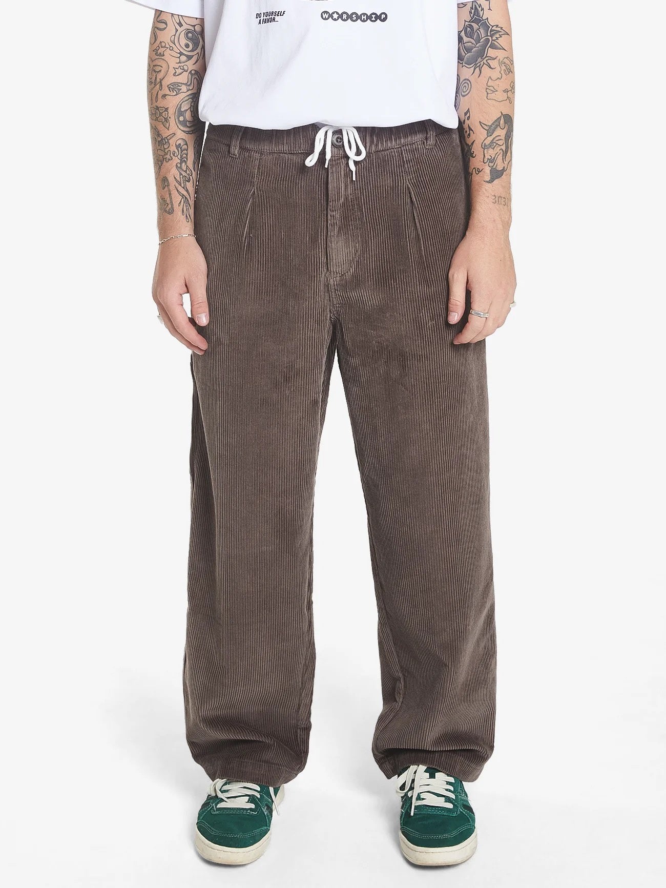 Worship - Royale Elastic Cord Pant - Major Brown