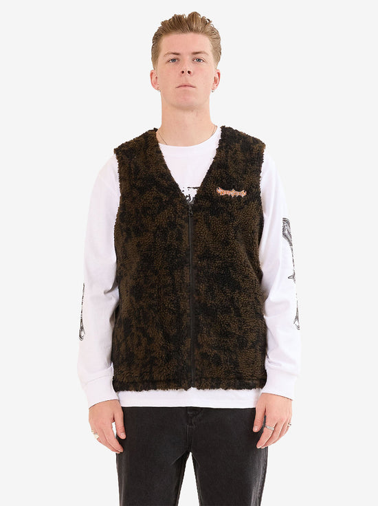 Worship - Blackwood Reversible Gilet - Chocolate