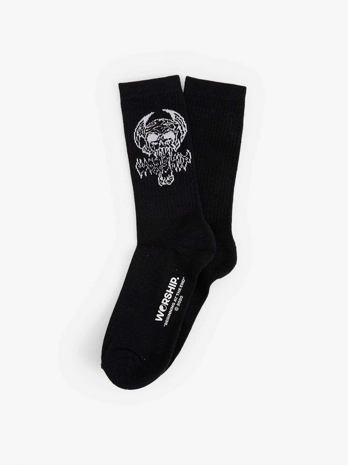 Worship - Death Eater Socks 3 Pack - White / Black / Orange