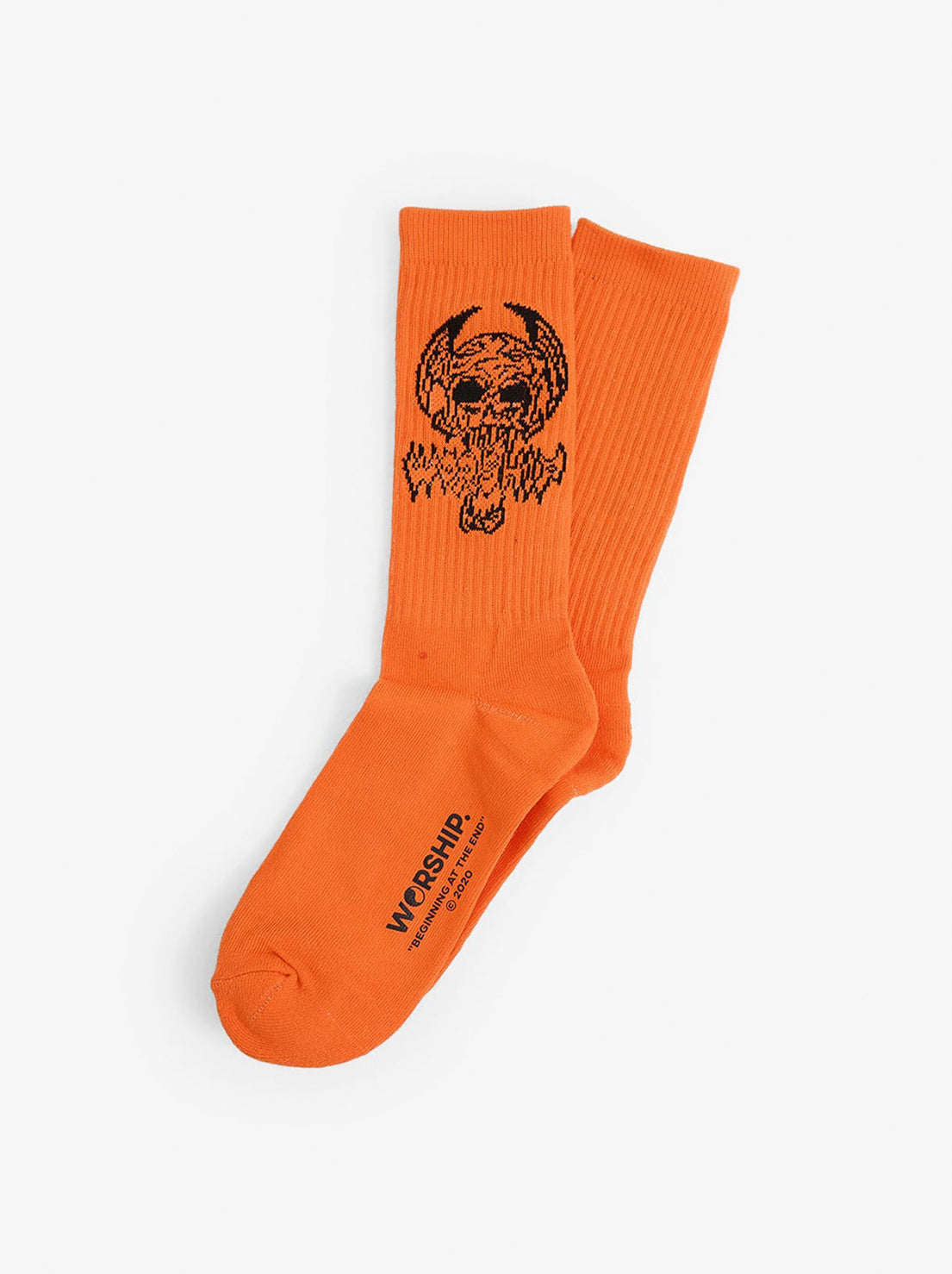 Worship - Death Eater Socks 3 Pack - White / Black / Orange