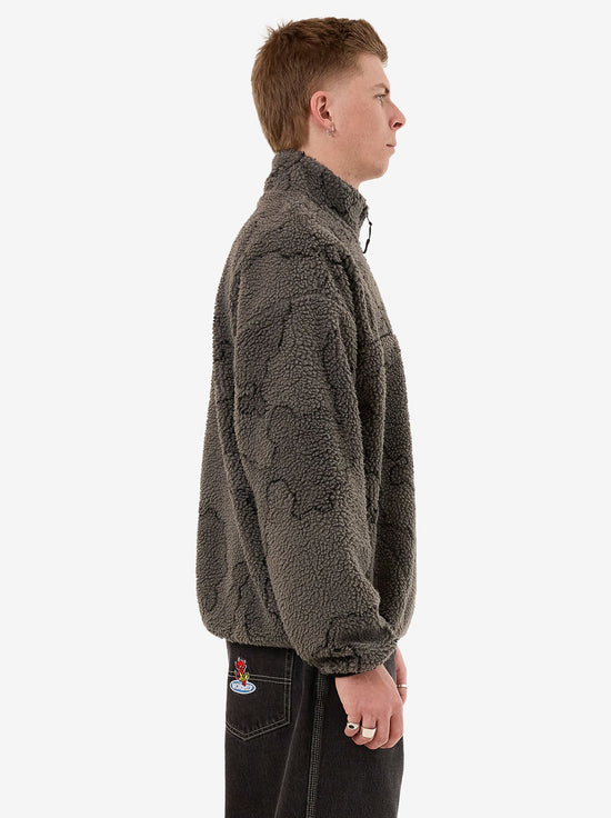 Worship - Delirium Quarter Zip Sherpa Fleece - Steel Grey