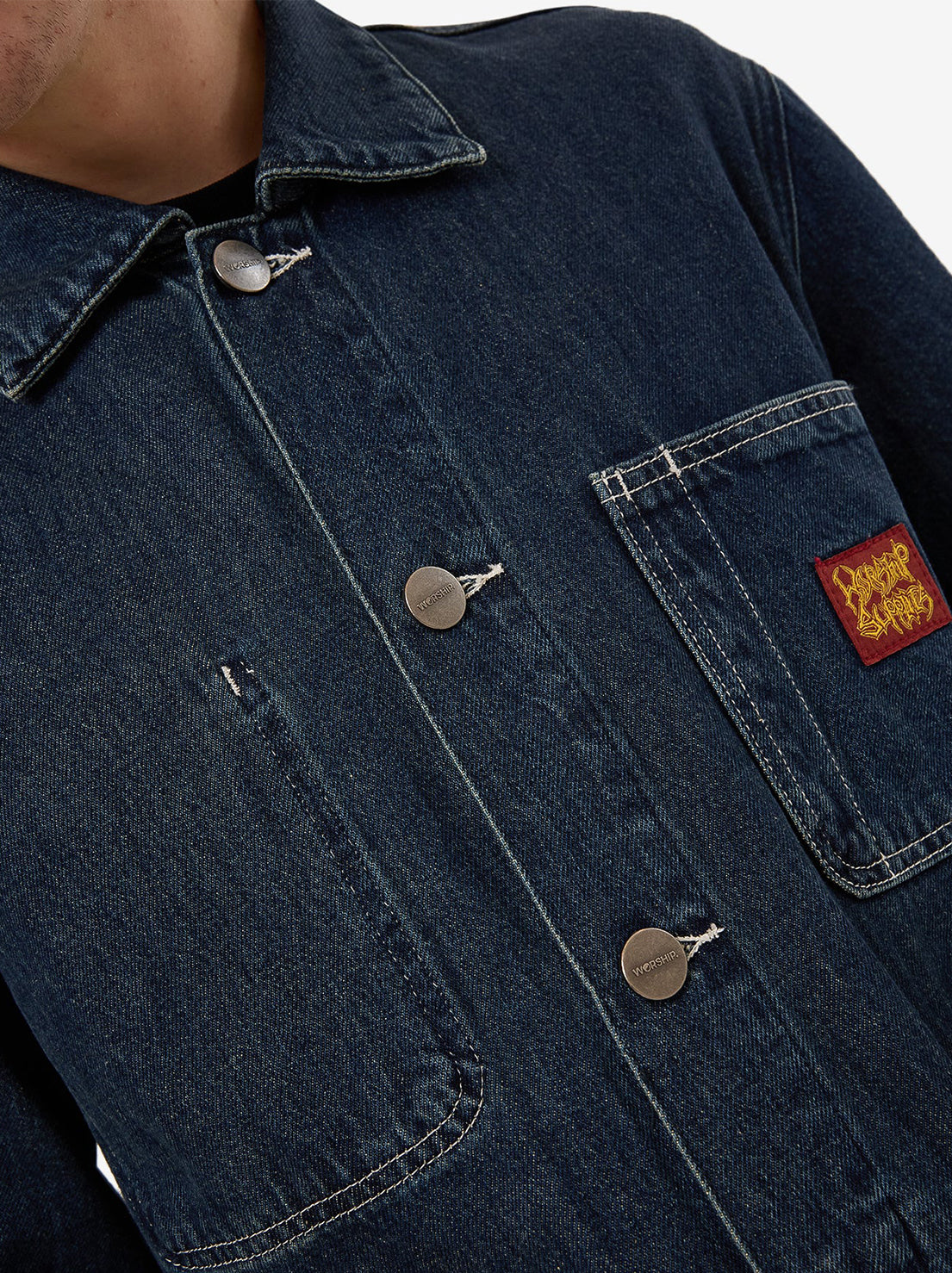 Worship - Denim Chore Jacket - Dirty Midnight Blue
