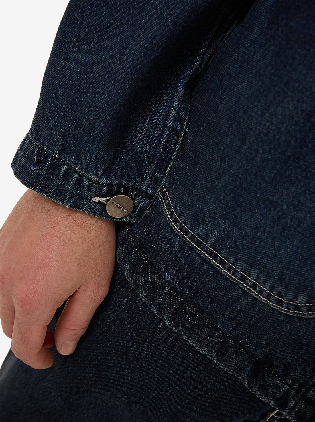 Worship - Denim Chore Jacket - Dirty Midnight Blue