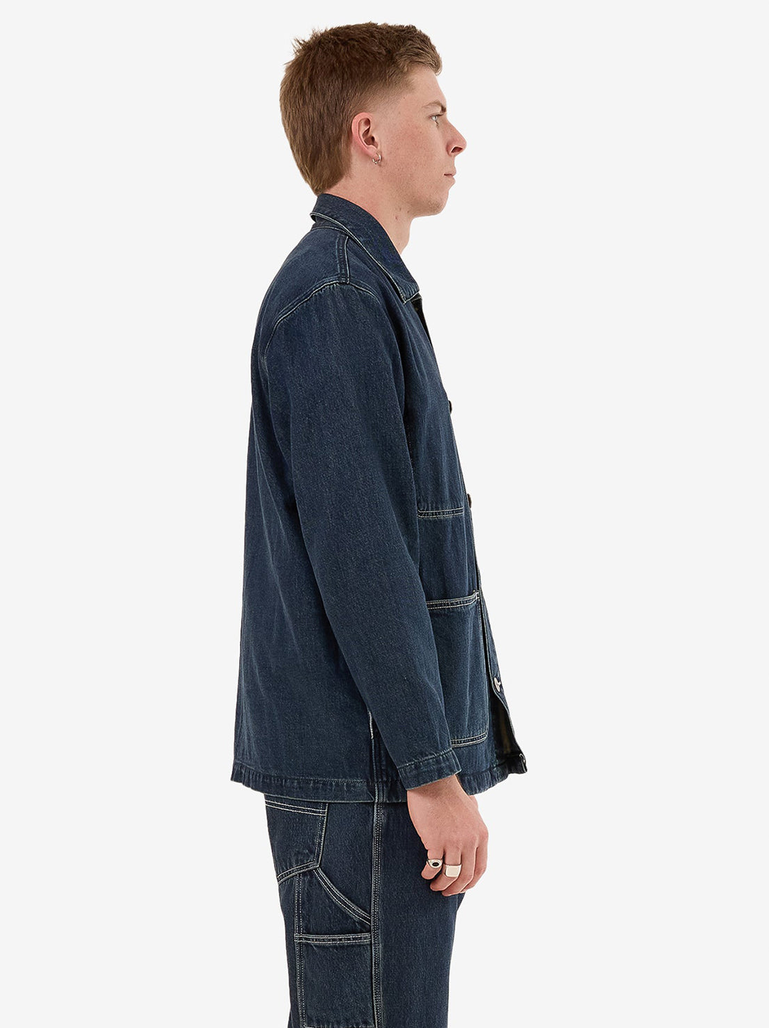 Worship - Denim Chore Jacket - Dirty Midnight Blue
