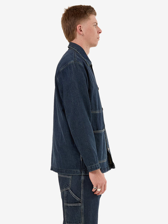 Worship - Denim Chore Jacket - Dirty Midnight Blue
