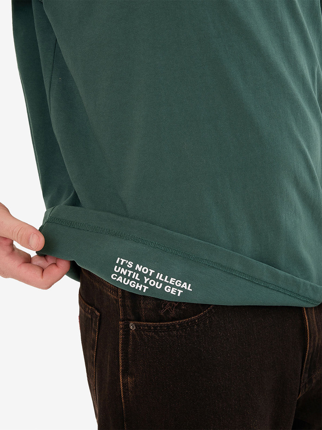 Worship - Dont Get Caught Tee - Bistro Green