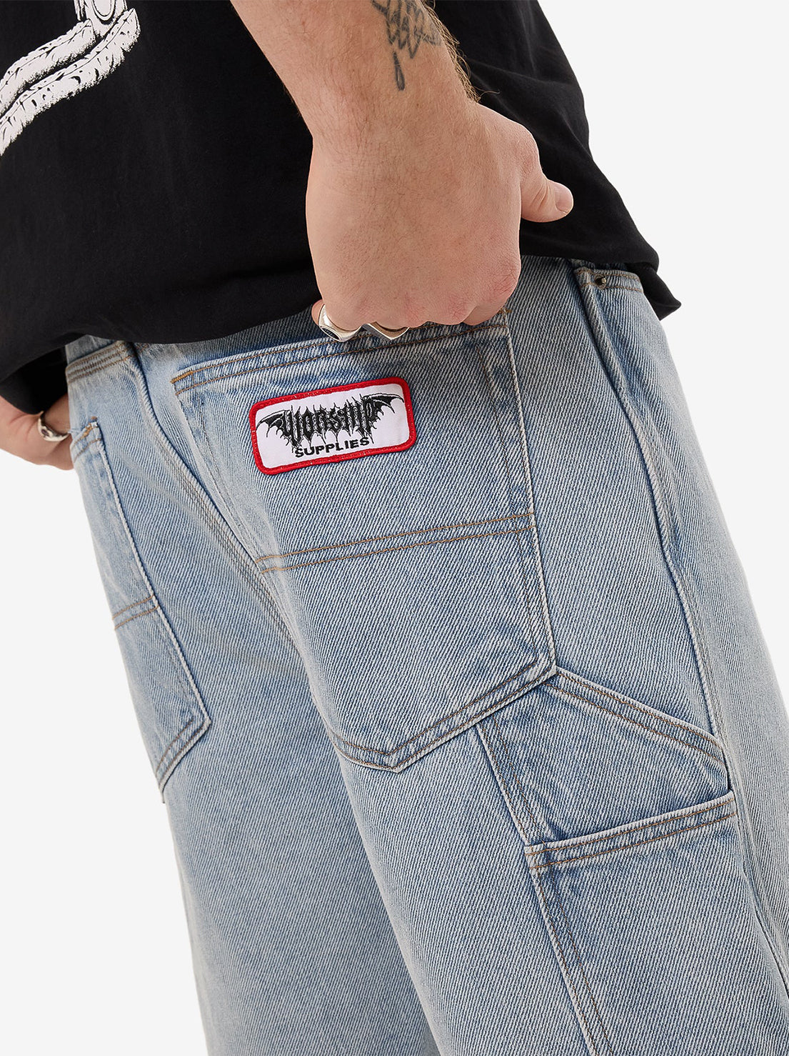 Worship - Doom Carpenter Short - Bull Denim Blew Dust