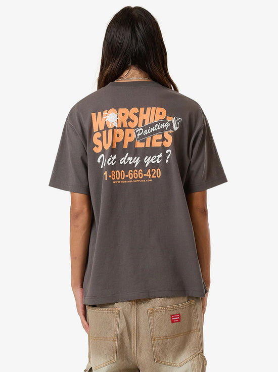 Worship - Dry Paint Tee - Worn Black