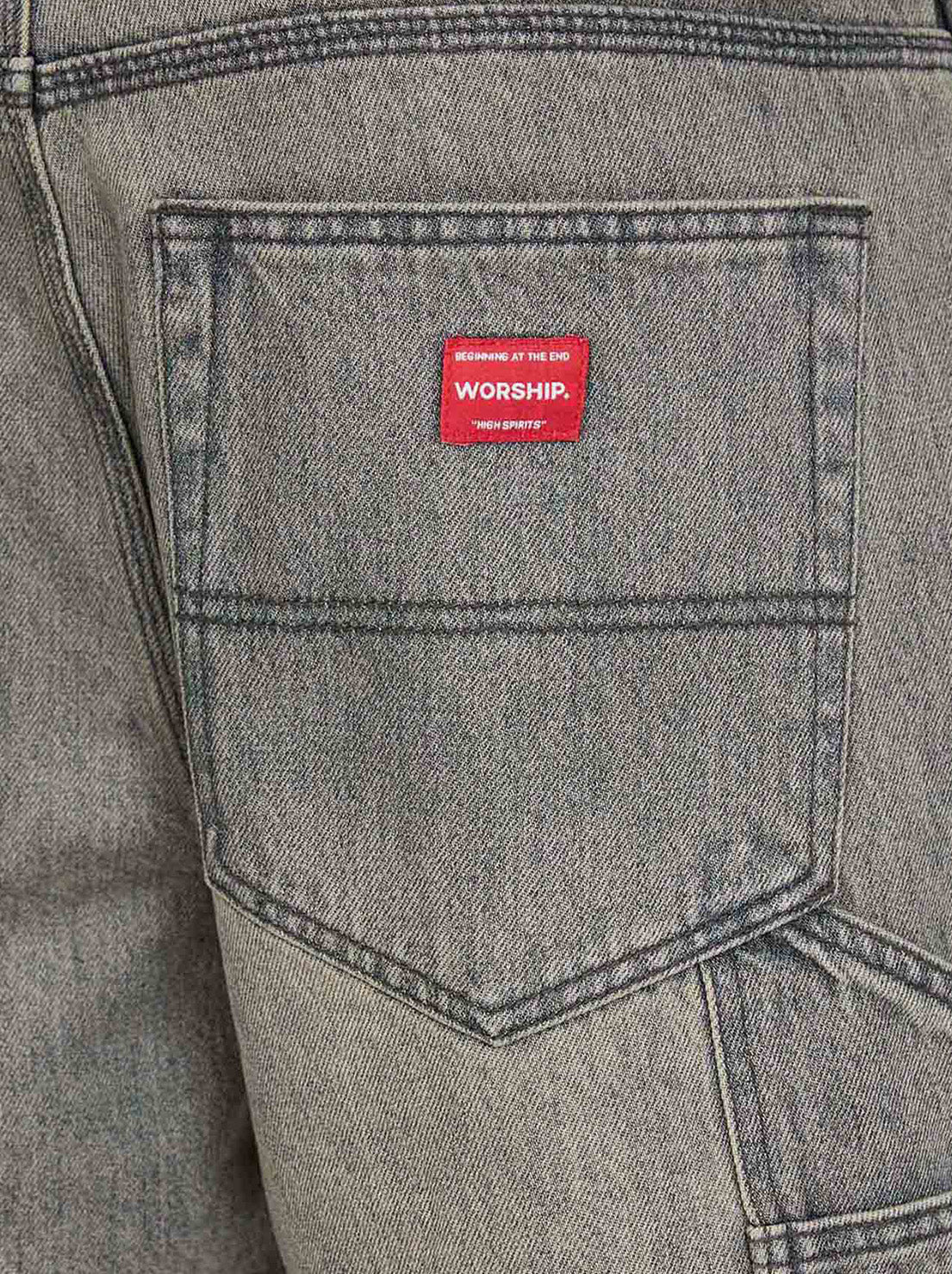 Worship - Enough Lounger Jean Short - Dirty Grey