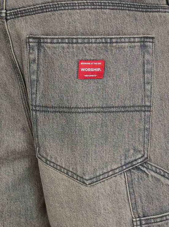 Worship - Enough Lounger Jean Short - Dirty Grey