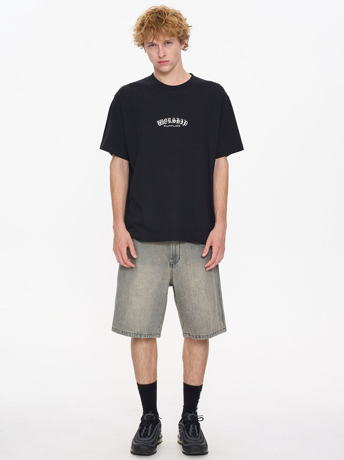 Worship - Enough Lounger Jean Short - Dirty Grey