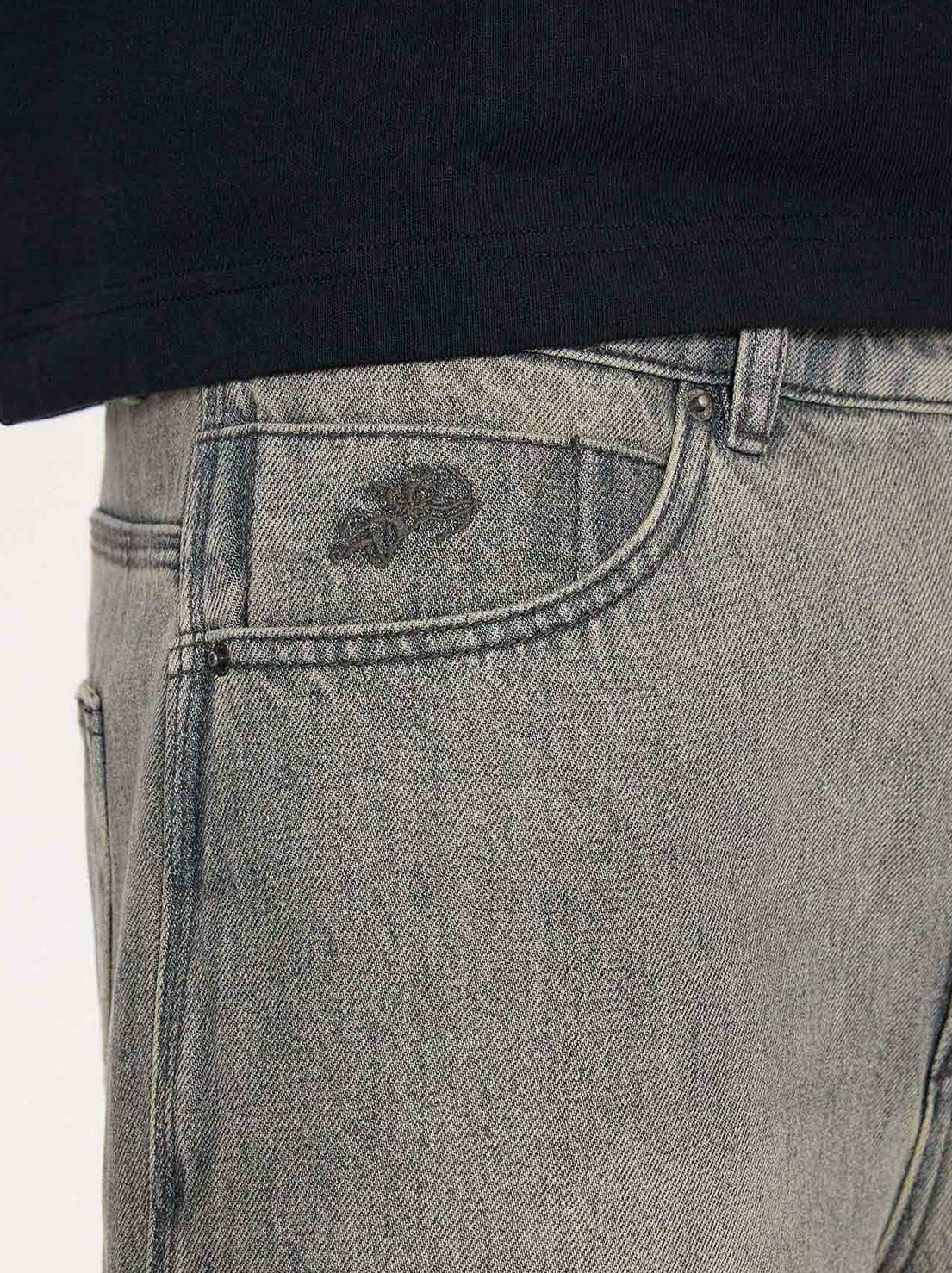 Worship - Enough Lounger Jean Short - Dirty Grey