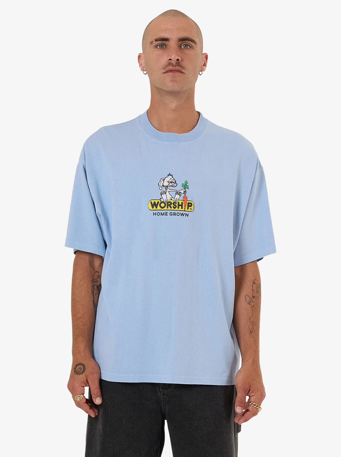Worship - Home Grown Oversized Tee - Bel Air Blue
