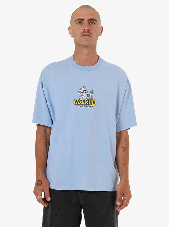 Worship - Home Grown Oversized Tee - Bel Air Blue