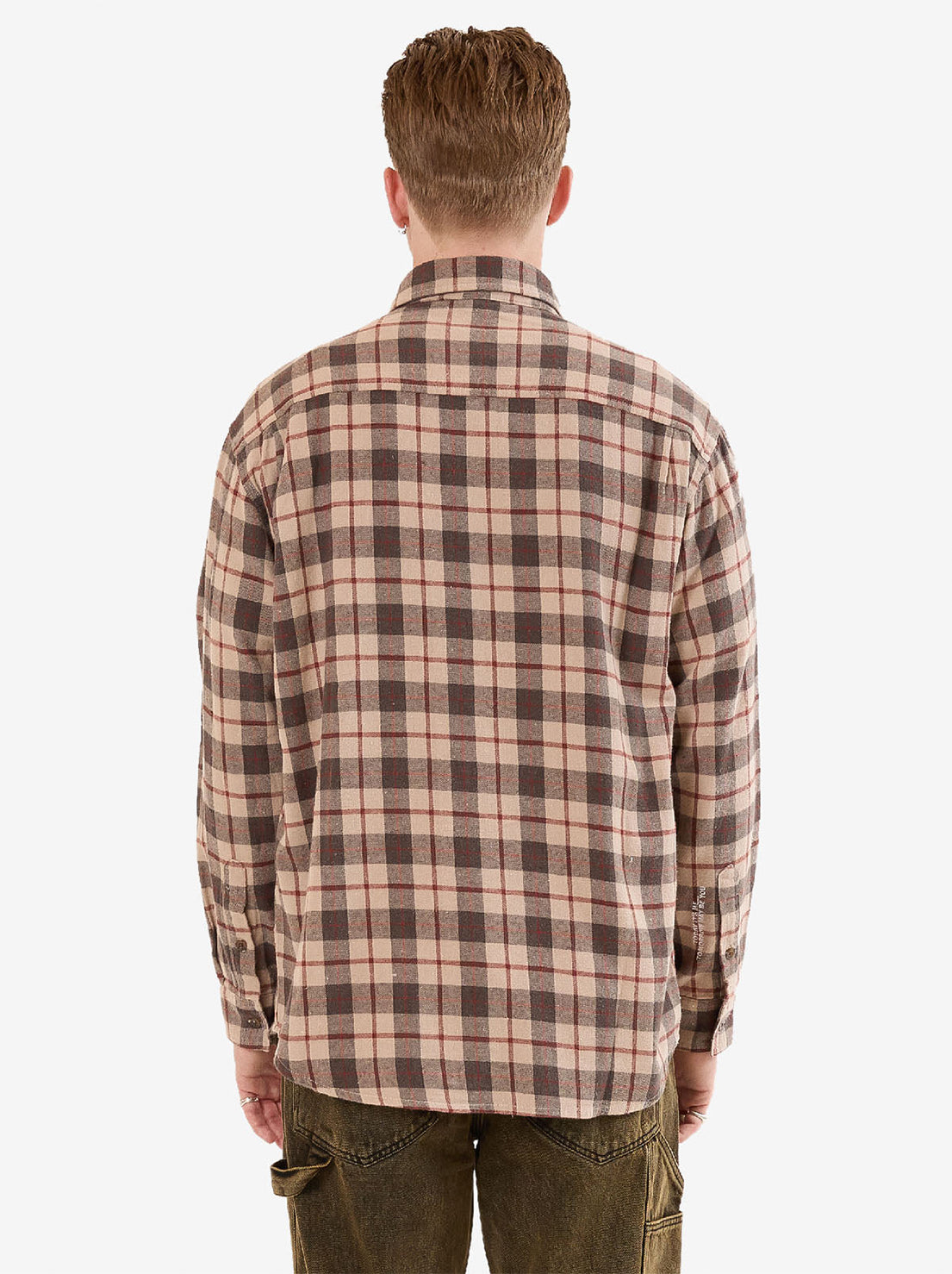 Worship - Maybe Today Long Sleeve Flannel Shirt - Grey