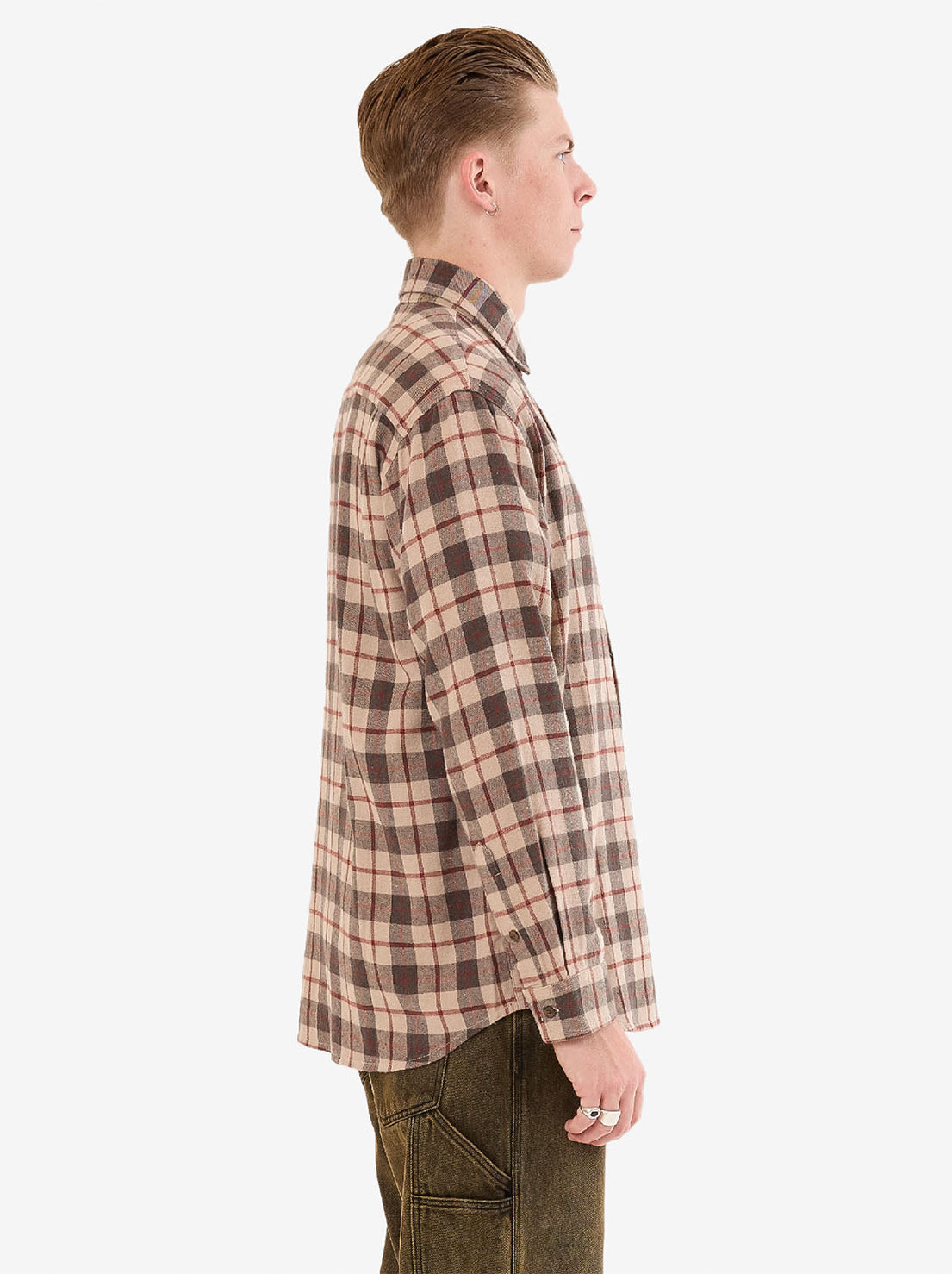 Worship - Maybe Today Long Sleeve Flannel Shirt - Grey