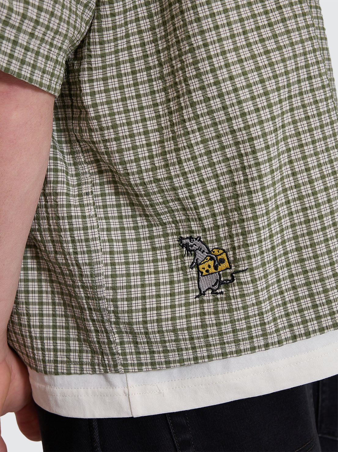 Worship - On Leave Box Fit Cropped Short Sleeve Shirt - Cali Green