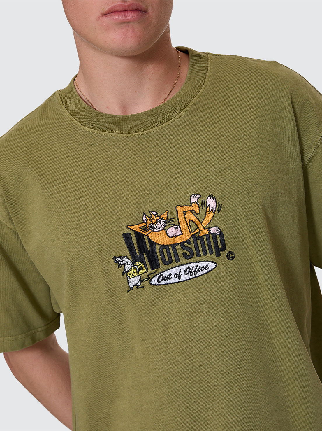 Worship - Out Of Office Tee - Cali Green