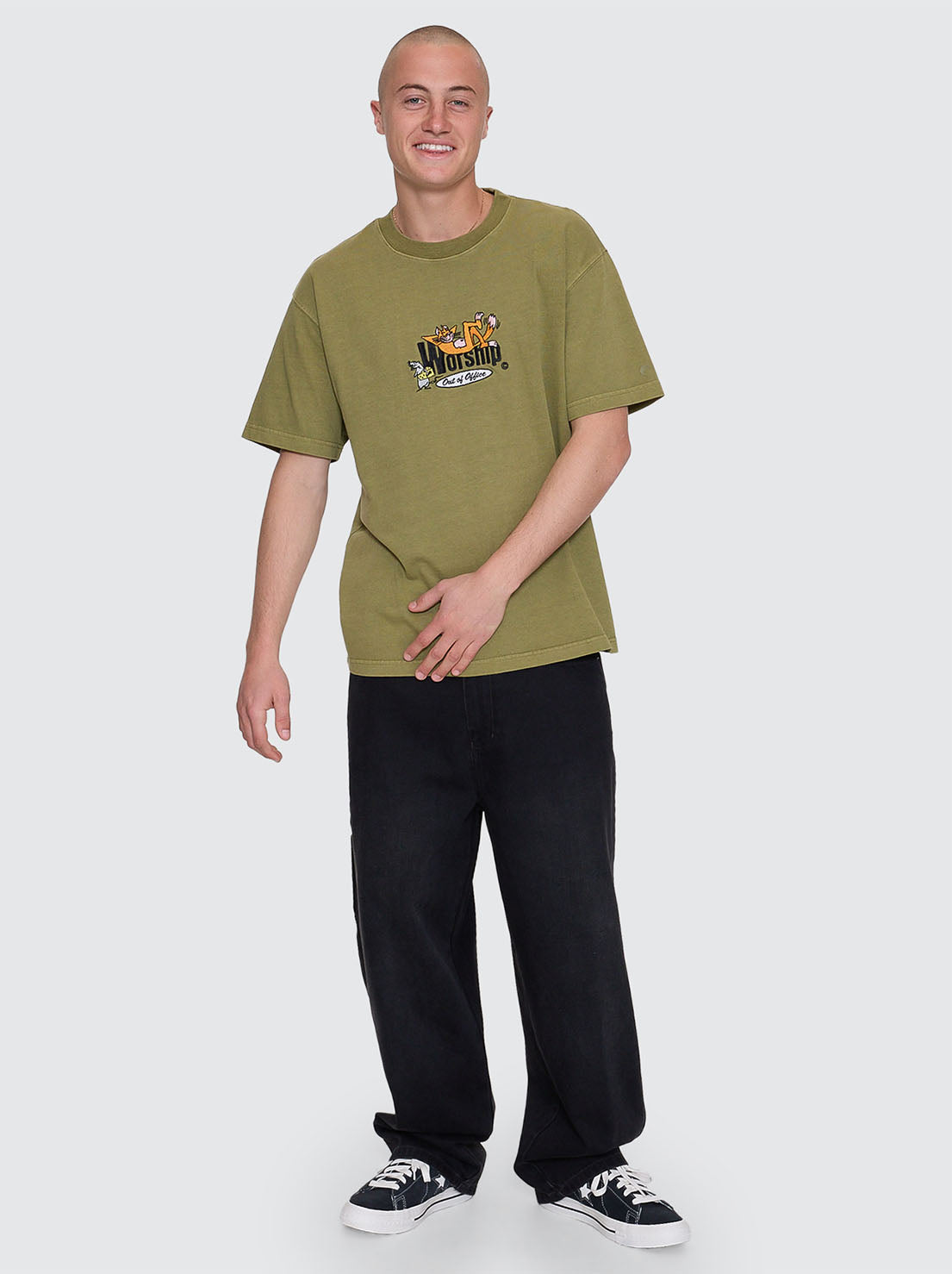 Worship - Out Of Office Tee - Cali Green