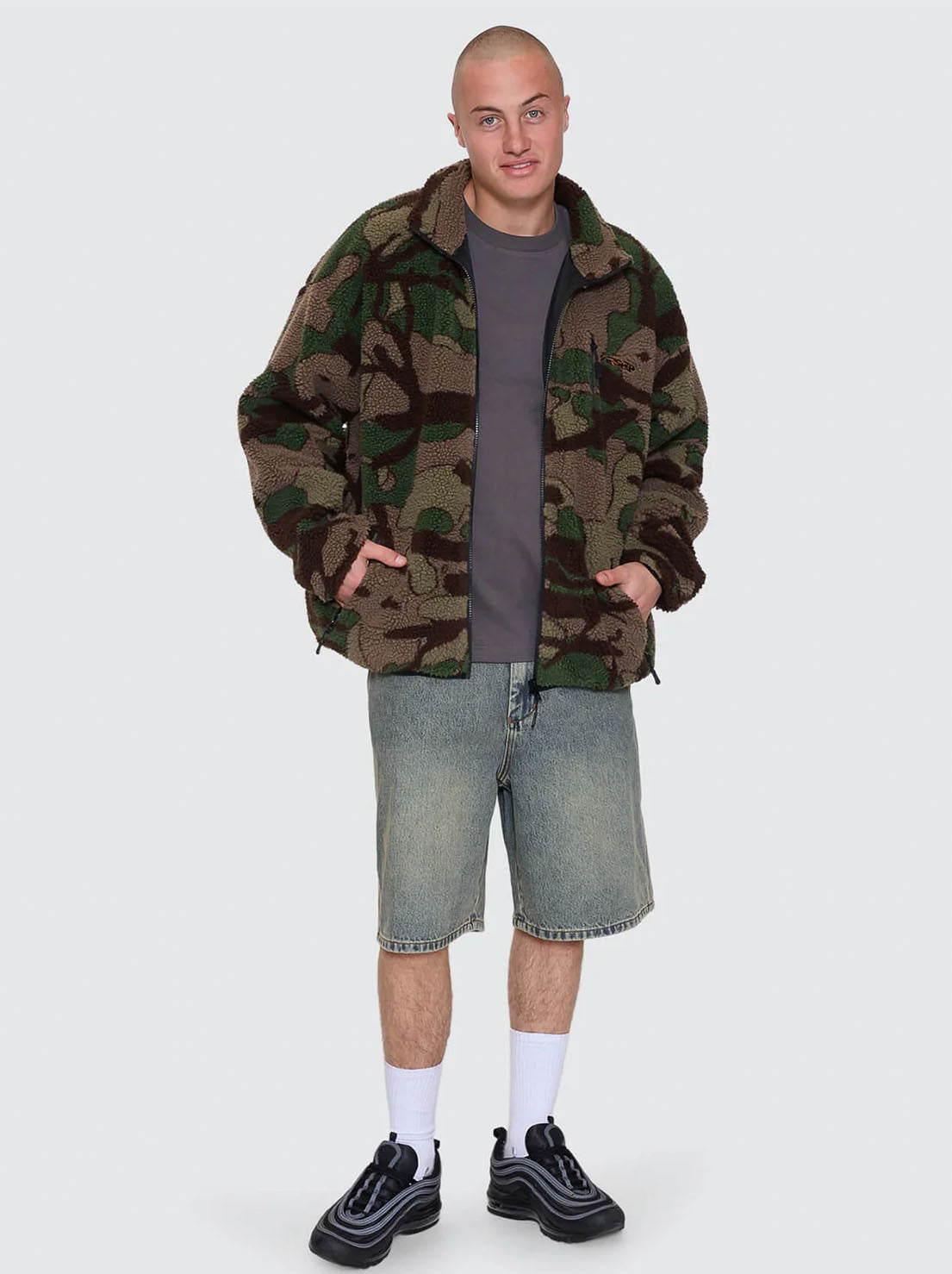 Worship - Plain Sight Sherpa Jacket - Camo Green