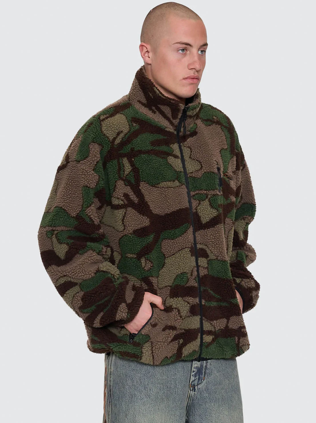 Worship - Plain Sight Sherpa Jacket - Camo Green