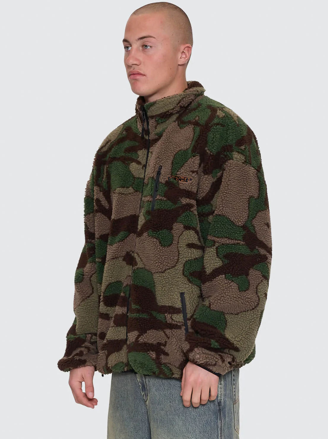 Worship - Plain Sight Sherpa Jacket - Camo Green