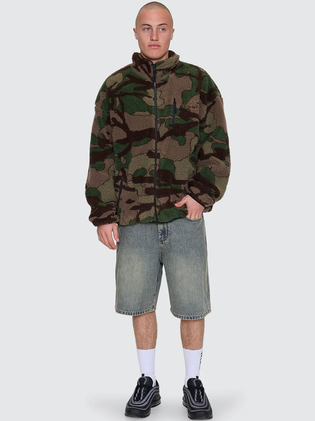 Worship - Plain Sight Sherpa Jacket - Camo Green