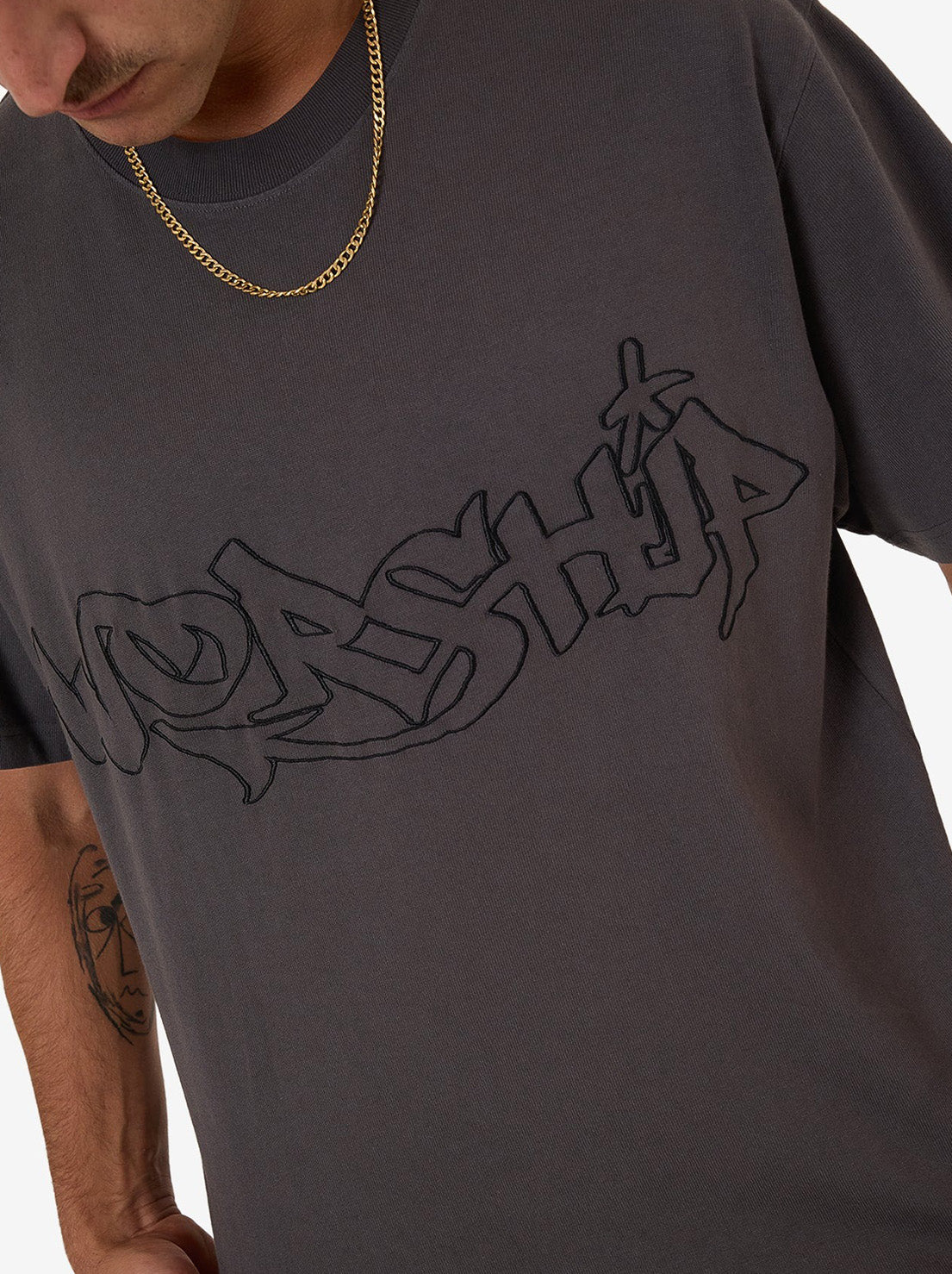 Worship - Throws Tee - Worn Black