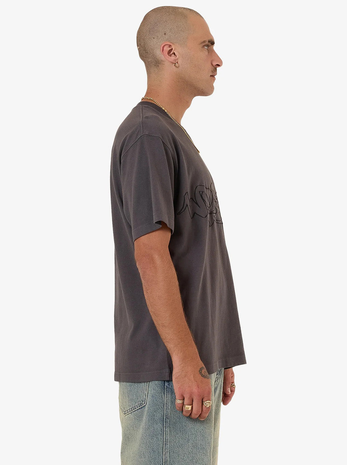 Worship - Throws Tee - Worn Black