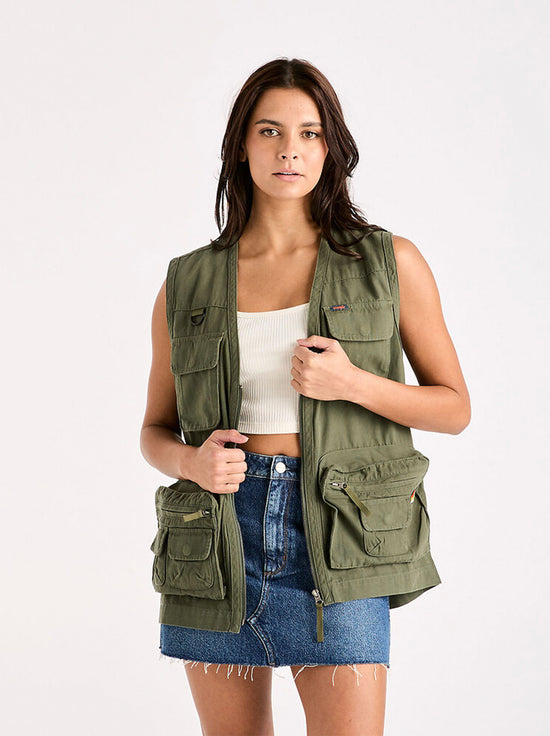 Wrangler - Better Beer Come Prepared Vest - Eucalyptus