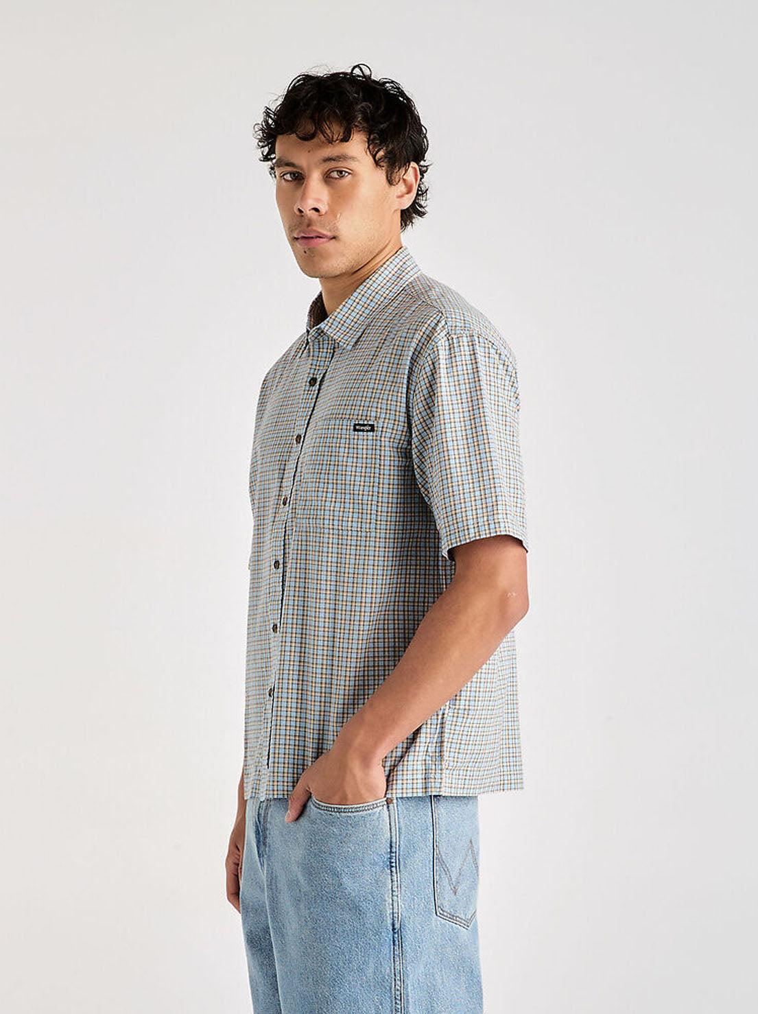 Wrangler - Boxcar Shirt - Blue Check