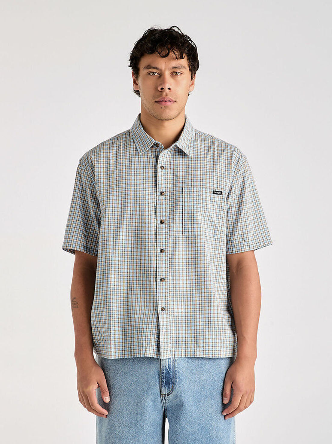 Wrangler - Boxcar Shirt - Blue Check