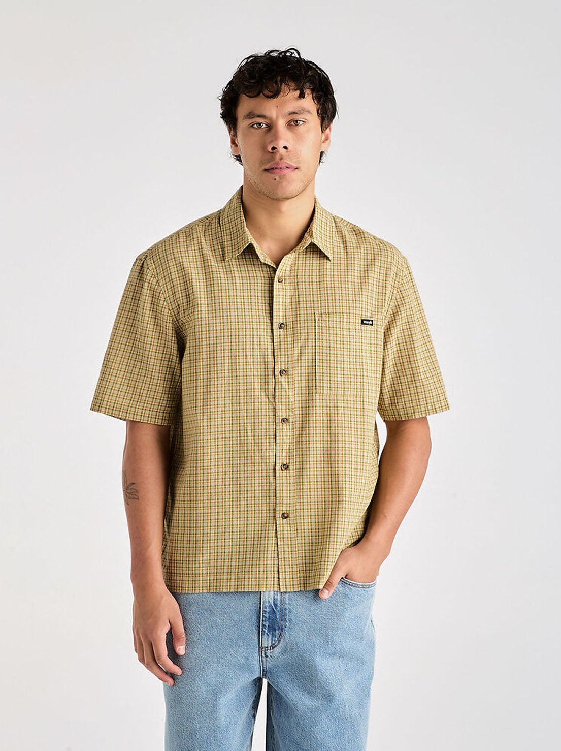 Wrangler - Boxcar Shirt - Tan Check