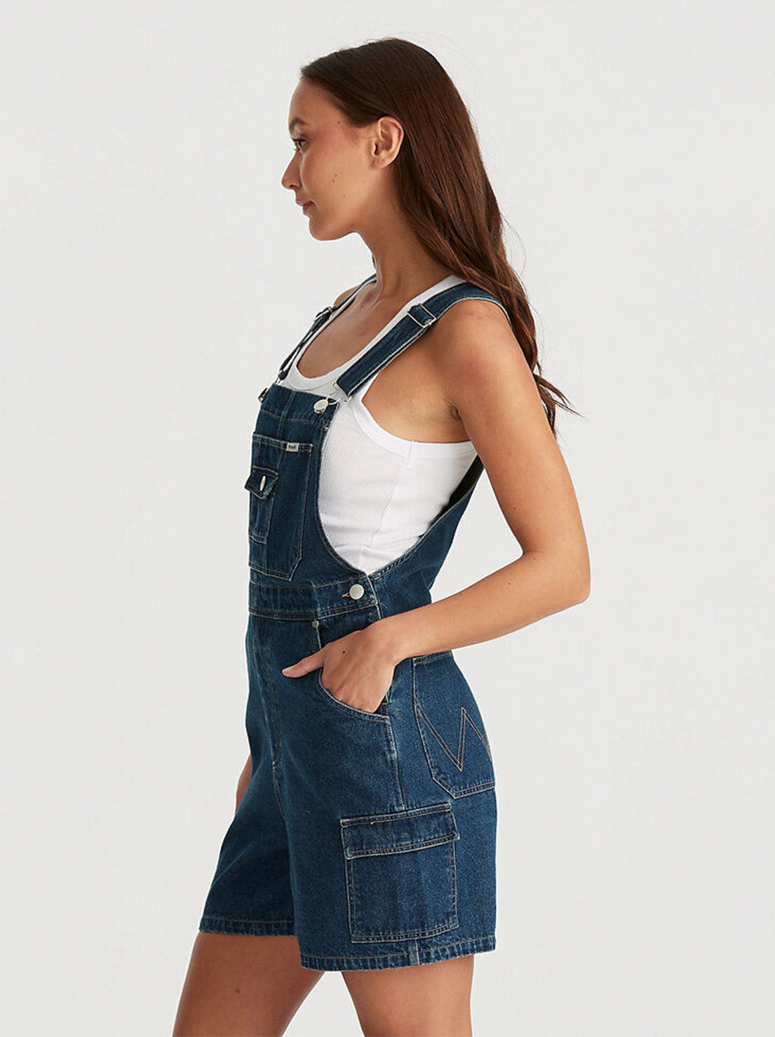 Wrangler - Cargo Dungaree Short - 99 Indigo