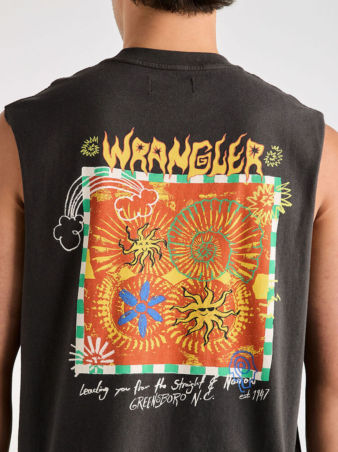 Wrangler - Fossil Muscle Tee - Worn Black