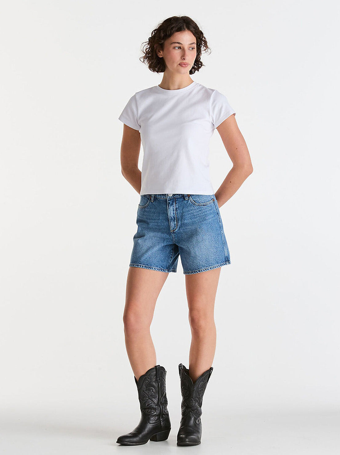 Wrangler - Mid A-Line Short - Blue Rebel